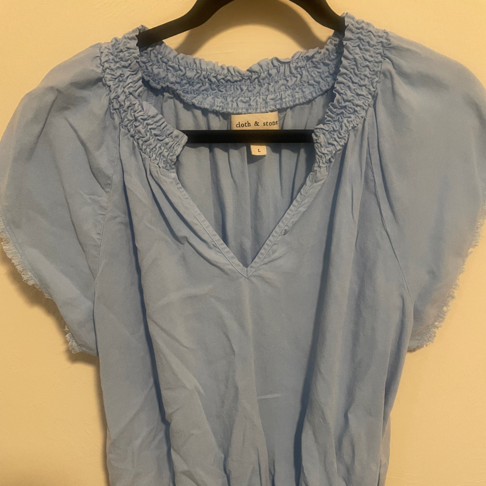 Cloth and Stone Blue Blouse